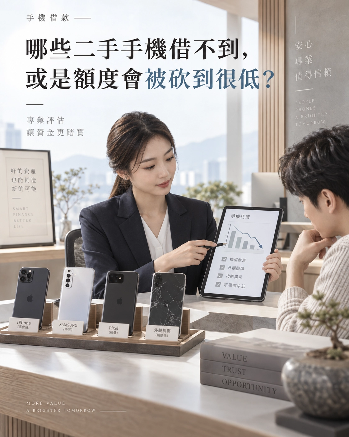 哪些二手手機借不到，或是額度會被砍到很低？