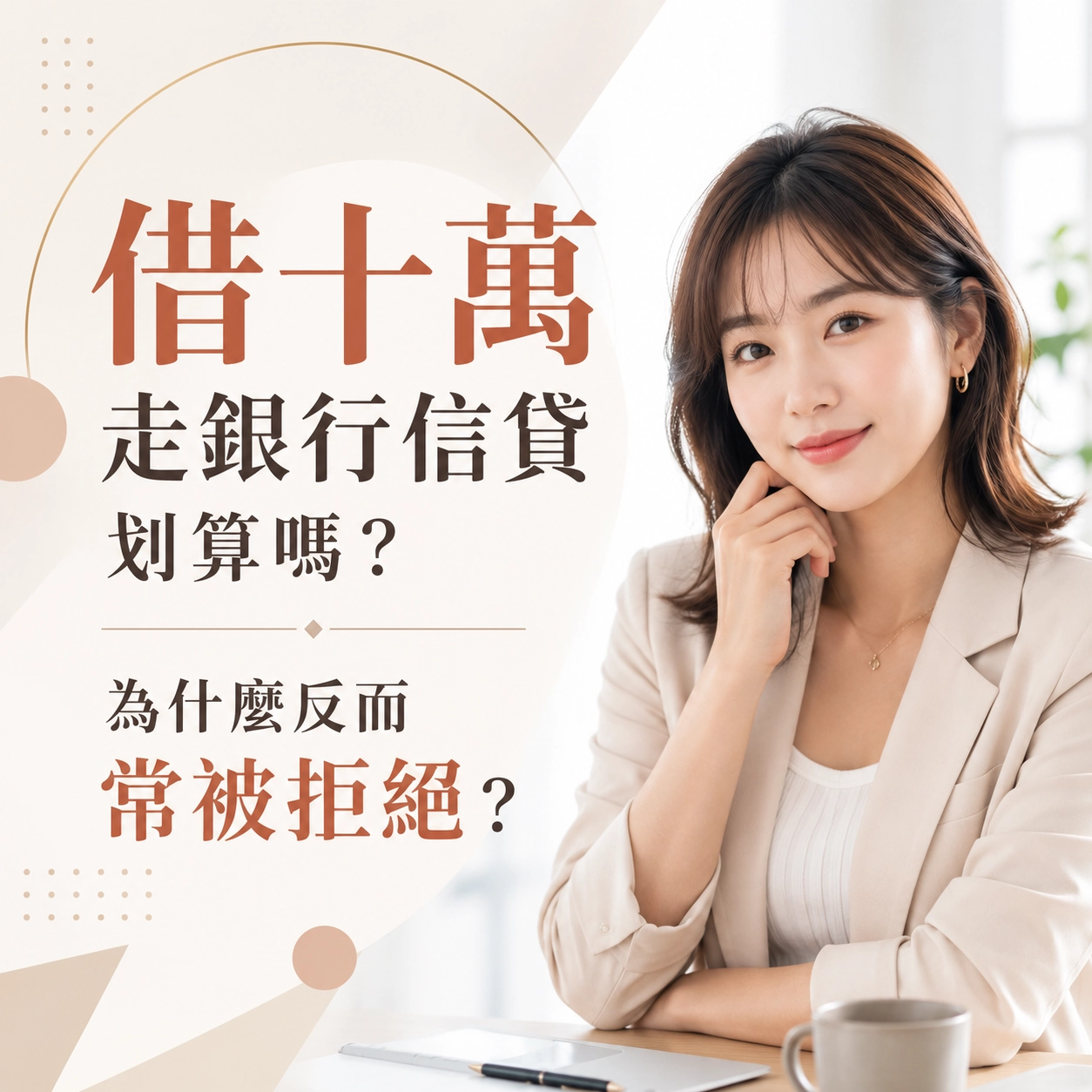 借十萬走銀行信貸划算嗎？為什麼反而常被拒絕？