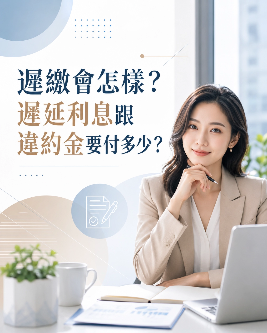 遲繳會怎樣?遲延利息跟違約金要付多少?