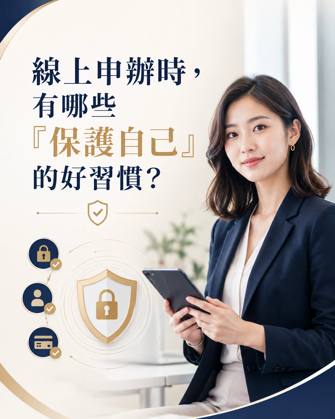 線上申辦時，有哪些「保護自己」的好習慣？