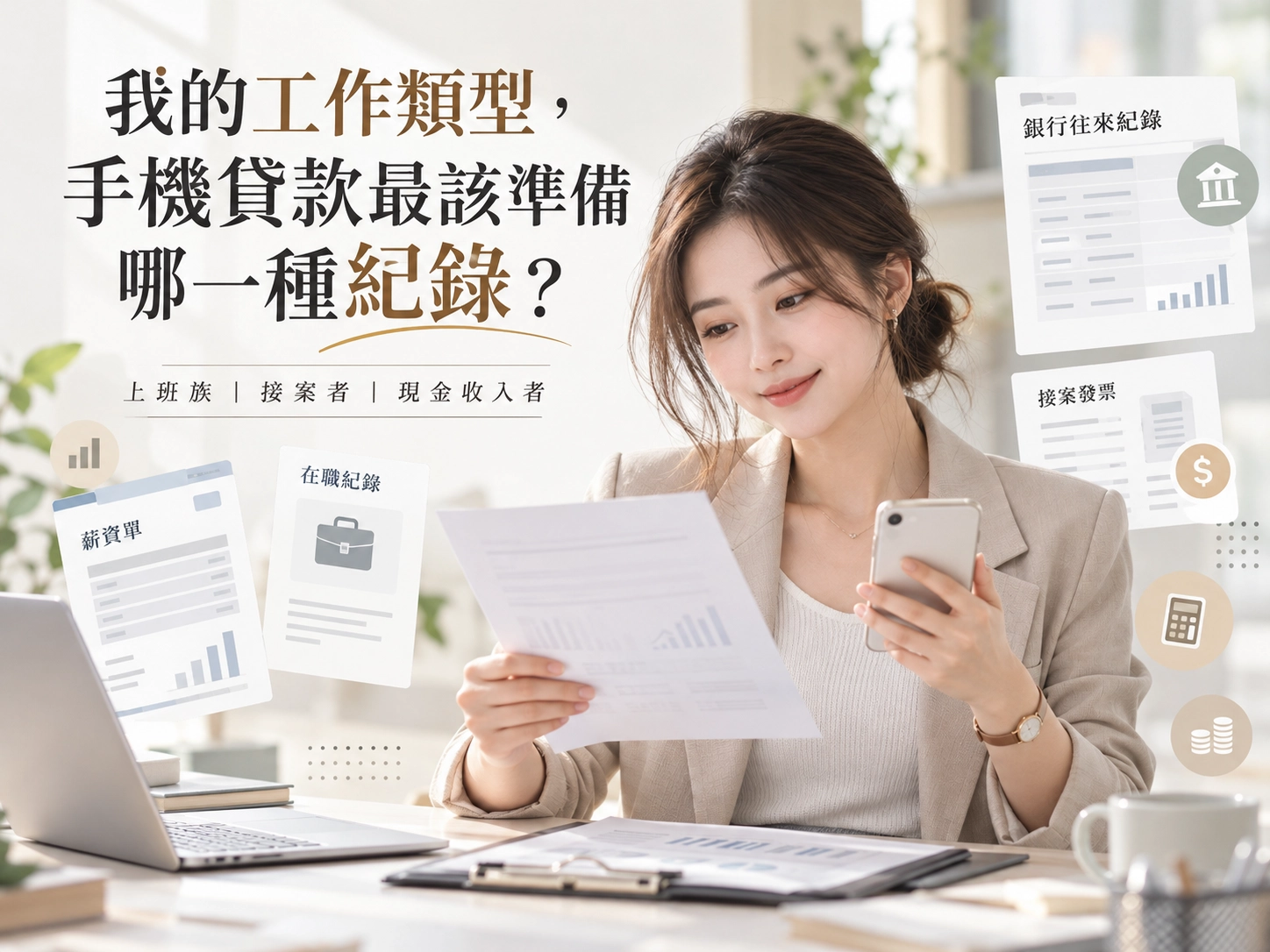 我的工作類型，手機貸款最該準備哪一種紀錄？