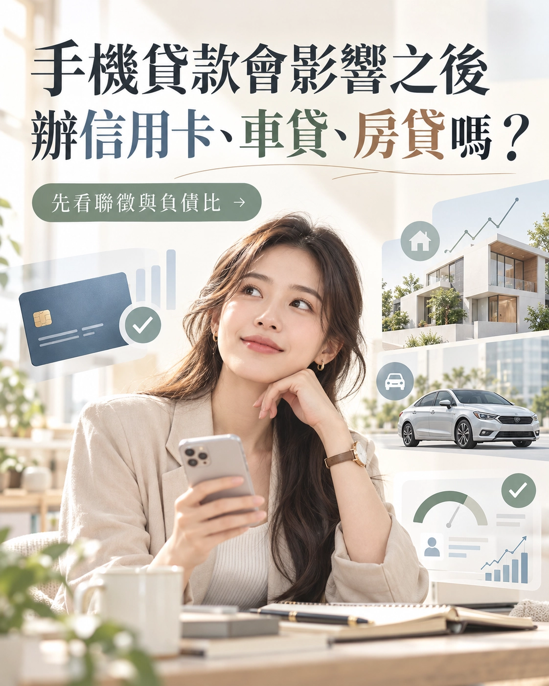 手機貸款會影響之後辦信用卡、車貸、房貸嗎？