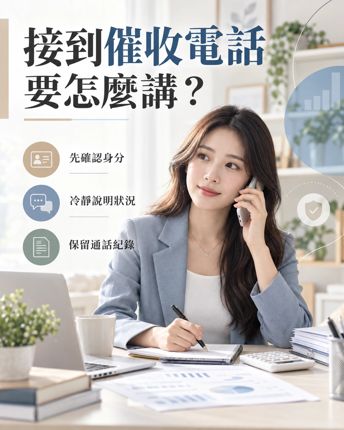 接到催收電話要怎麼講？