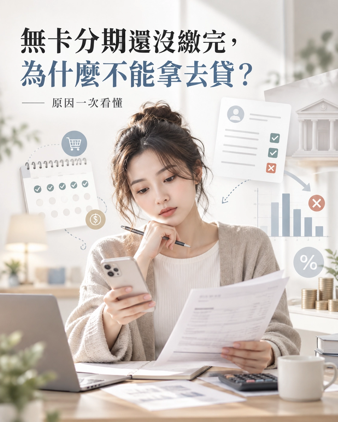 無卡分期還沒繳完，為什麼不能拿去貸？